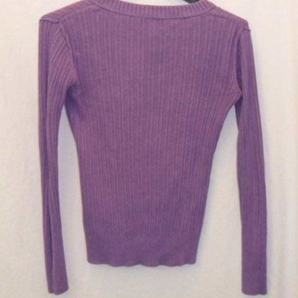 Mossimo Purple RIbbed Sweater Sz Large - Picture 2 of 5